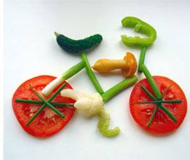 vélo en legumes